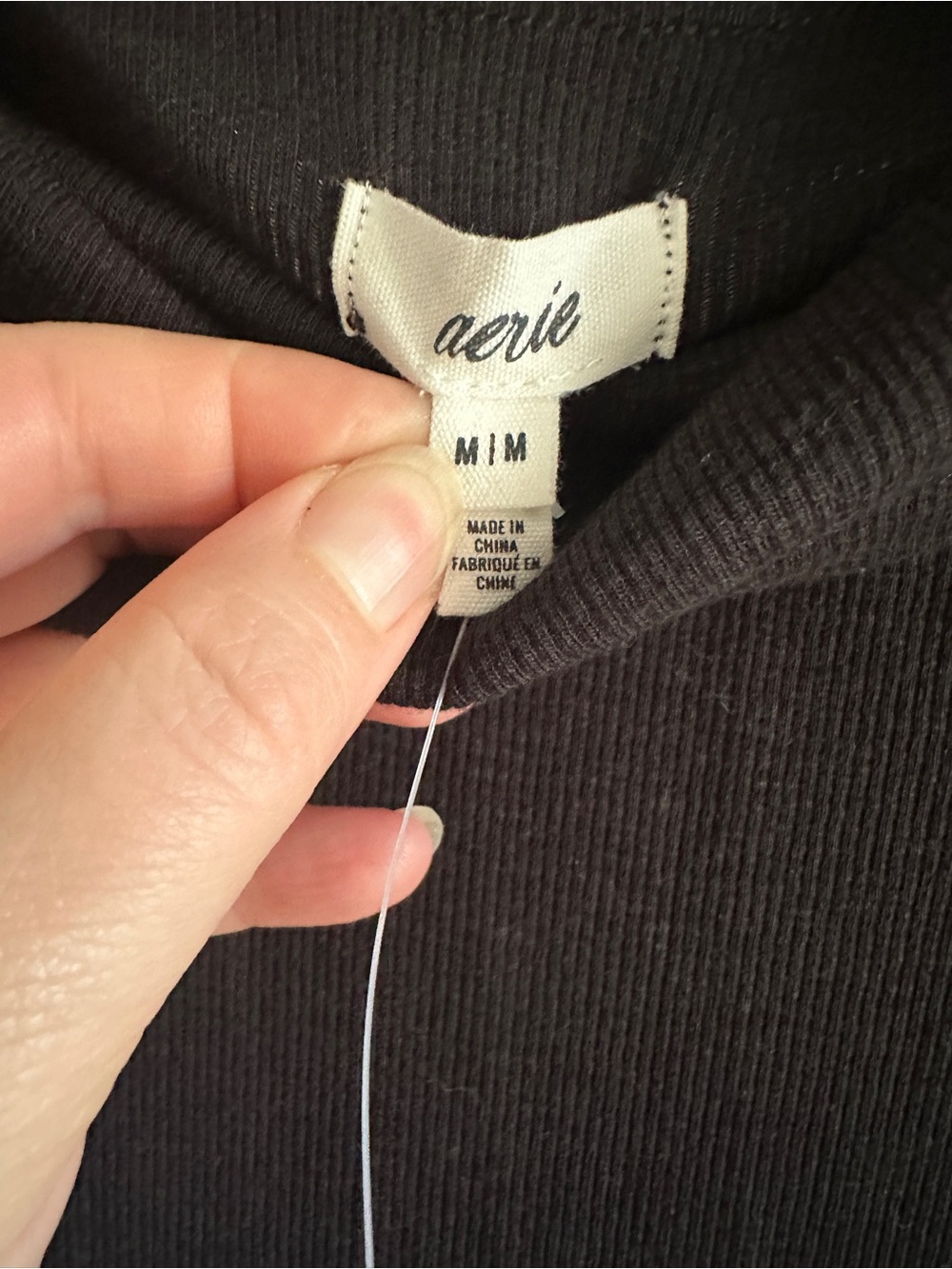 NWT aerie Black Long Sleeve Off the Shoulder Maxi Stretch Dress - Picture 5 of 8
